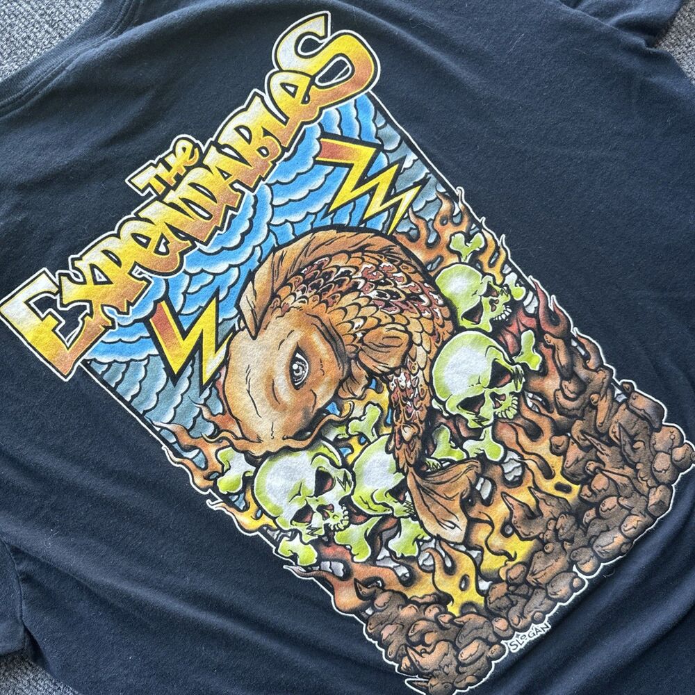 The Expendables Tour Men's T-Shirt Short Sleeve Graphic Print Size XL Anvil